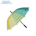 Moda 23 pulgadas recta barata automático tamaño grande personalizada cara sonriente impresión personalizada nuevo diseño paraguas color arco iris